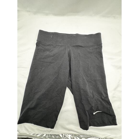 NIKE DRI-FIT Size S Womens Black High Rise Stretch Waist Shorts NWT workout Run - Picture 1 of 9